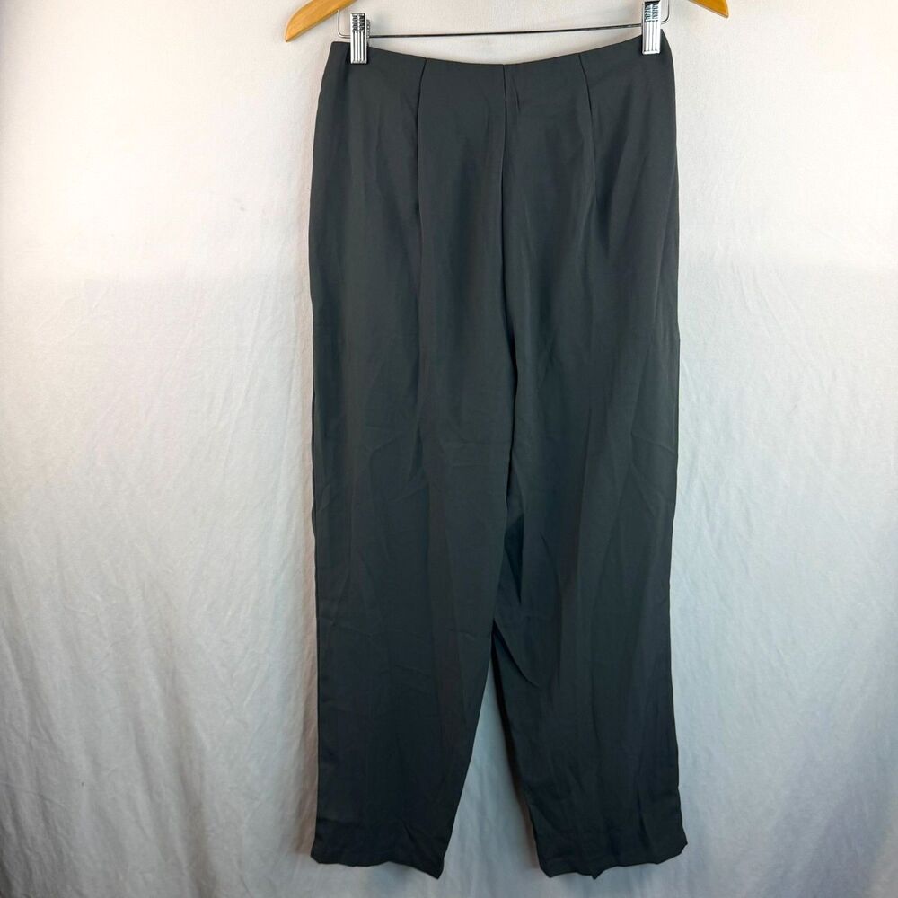 Cupshe NWT Dark Gray Pleated Wide-leg Pants/Trousers Size Small - Picture 2 of 7